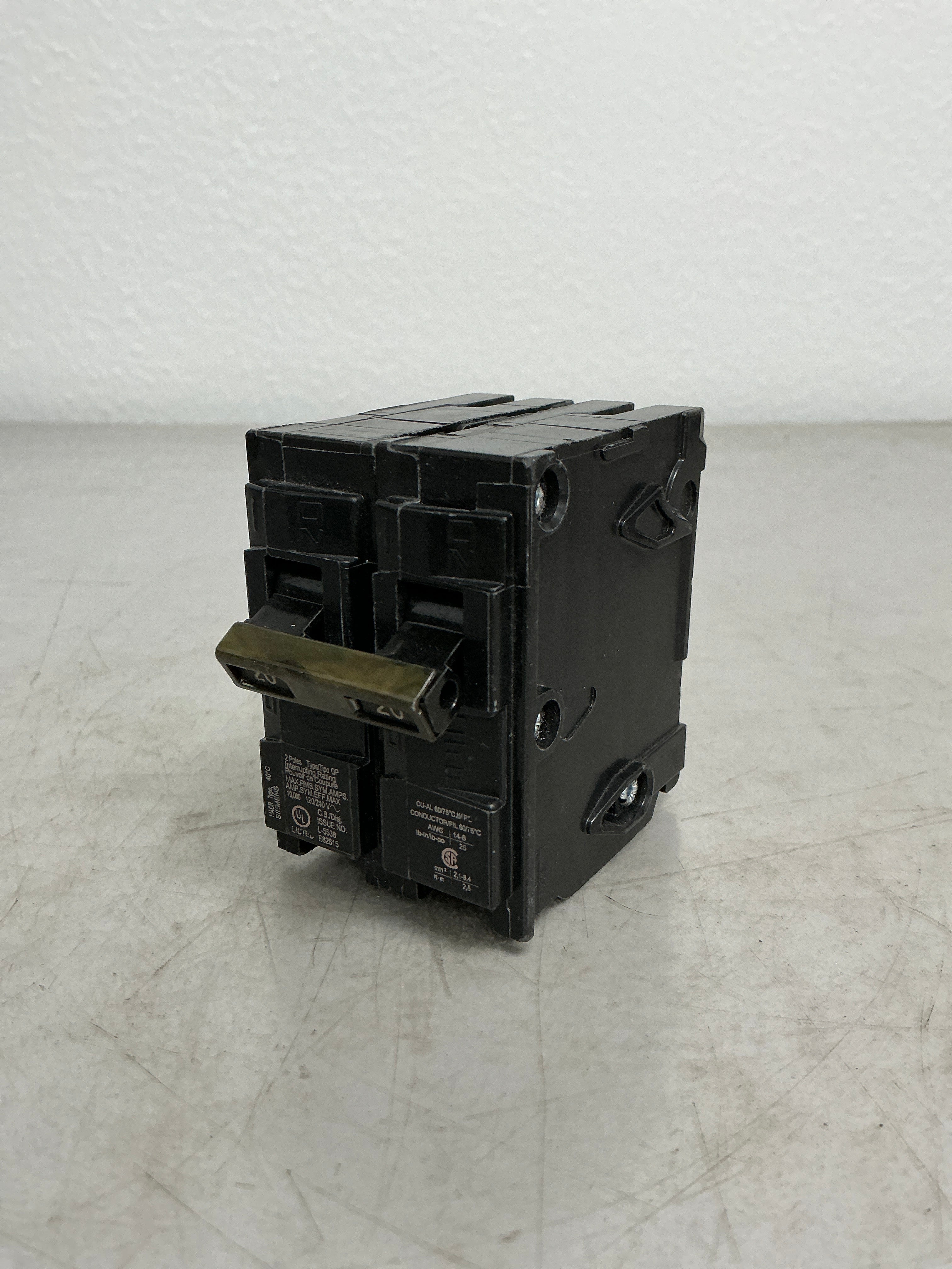 Used Siemens Q220 2 Pole, 20 Amps, 240 Volts
