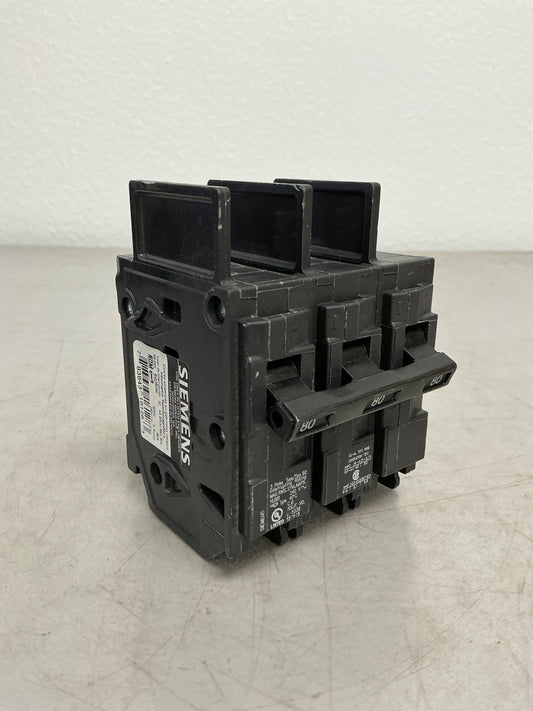 New Siemens BQ3B080 3 Pole, 80 Amps, 240 Volts
