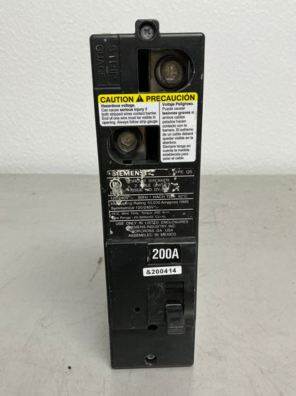 Used Siemens QS2200 200 Amps, 2 Pole Breaker