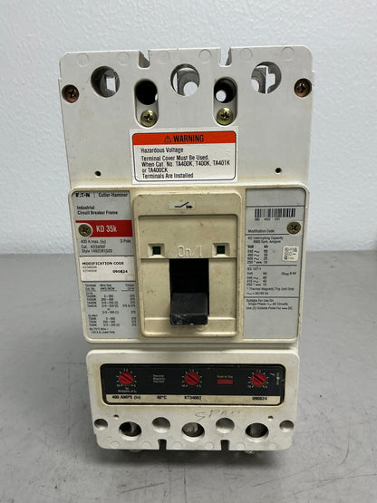 Used KD3400 3 Pole, 400 Amps, 600 Volts