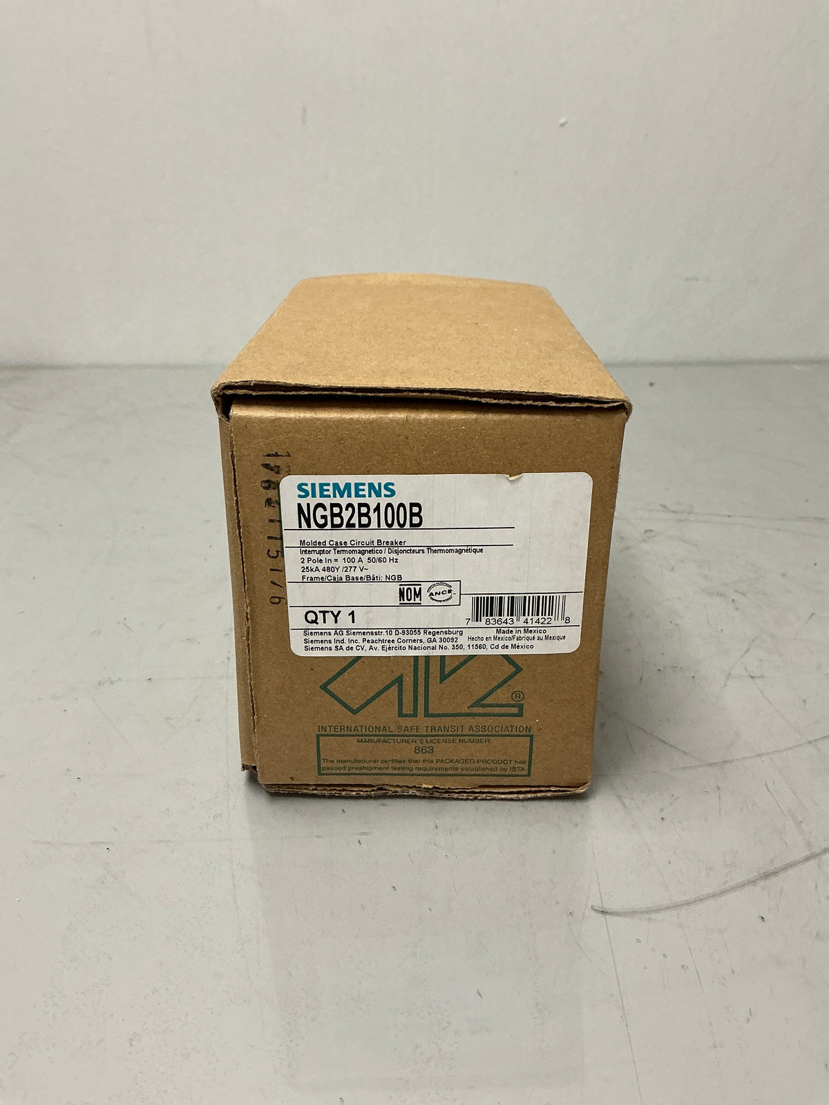 New Siemens NGB2B100B 2 Pole, 100 Amps, 480 Volts Circuit Breaker