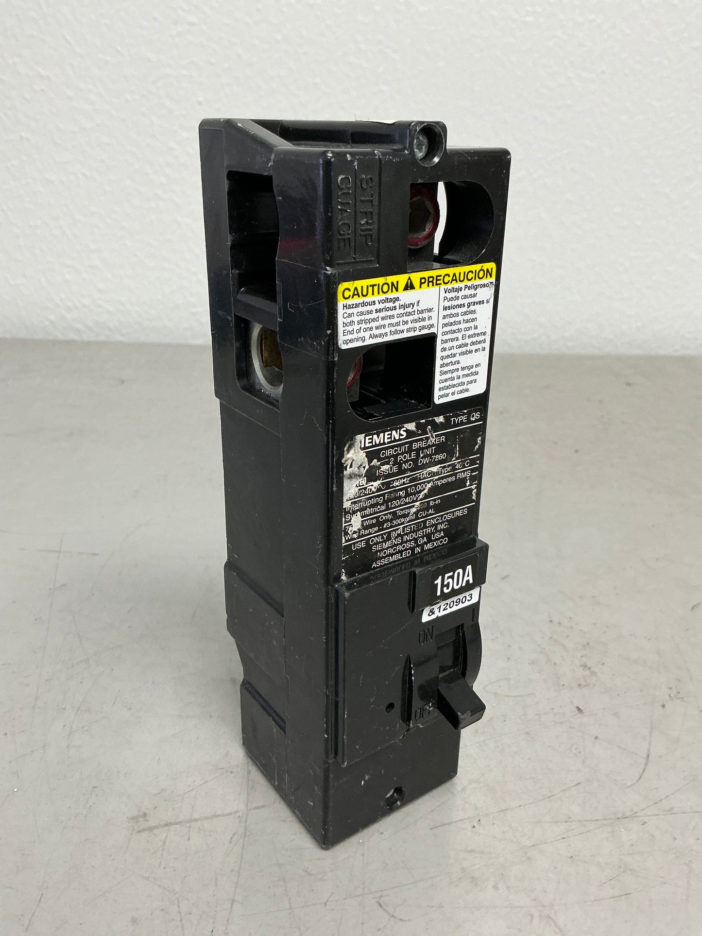 New QS2150 150 Amps, 240 Volts Circuit Main Breaker