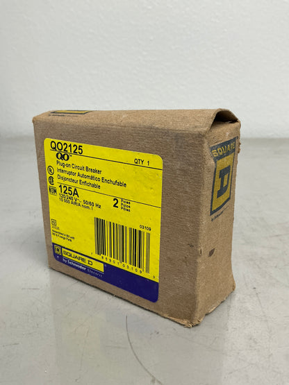 New Square D QO2125 2 Poles, 125 Amps, 240 Volts