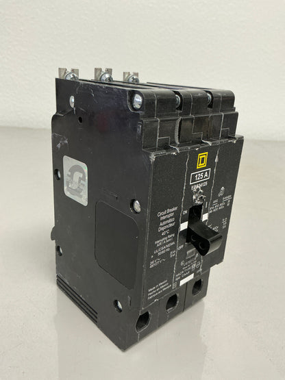 **CHIPPED* Used Square D EDB34125 3 Pole, 125 Amps, 480/277 Volt