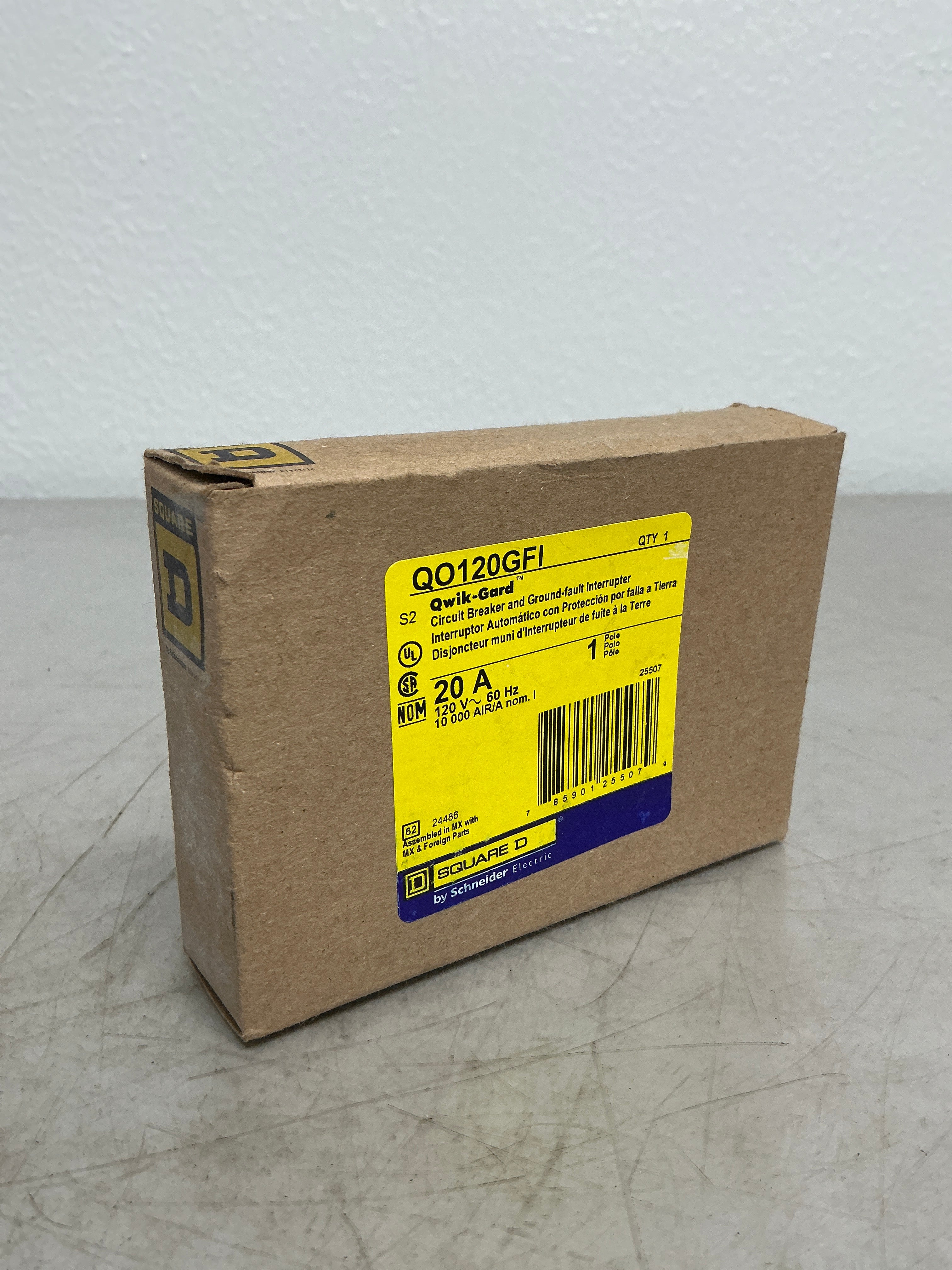 New Square D QO120GFI 1 Pole, 20 Amps, 120 Volts Circuit Breaker