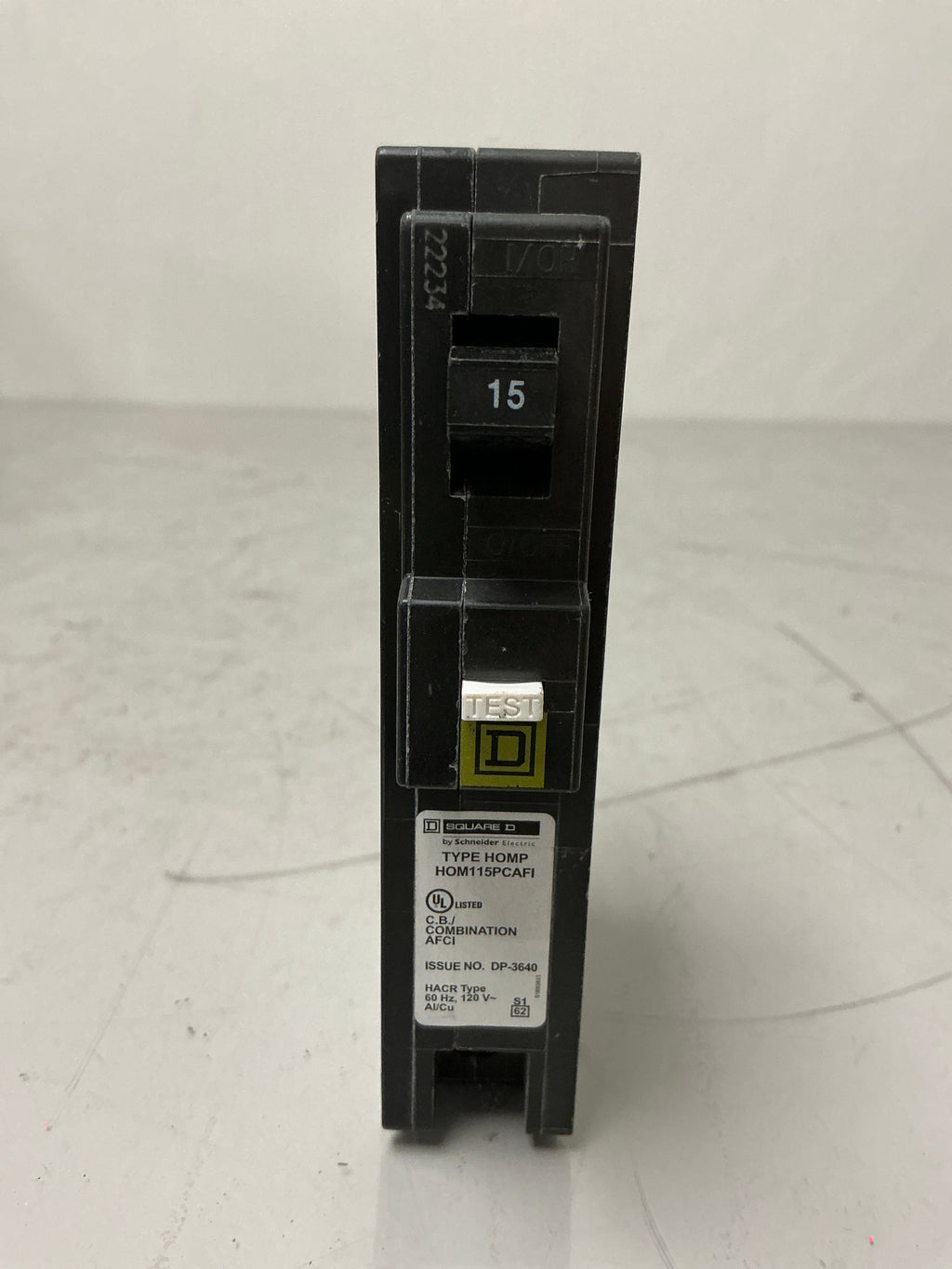 New Square D HOM115PCAFI 1 Pole, 15 Amps, 120 Volts Circuit Breaker