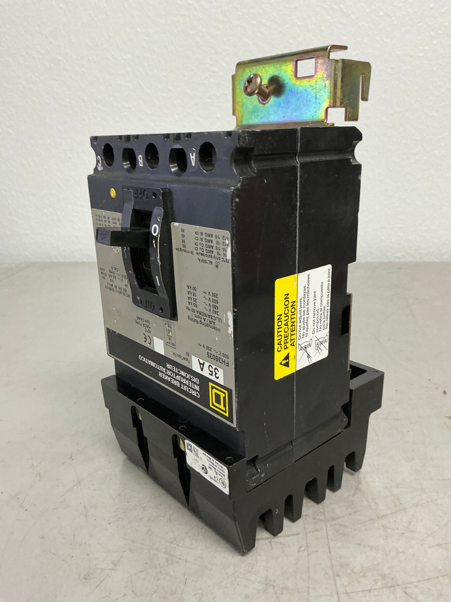 Used Square D FH36035 3 Pole, 35 Amps, 600 Volts