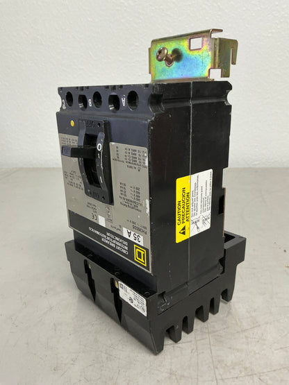 Used Square D FH36035 3 Pole, 35 Amps, 600 Volts