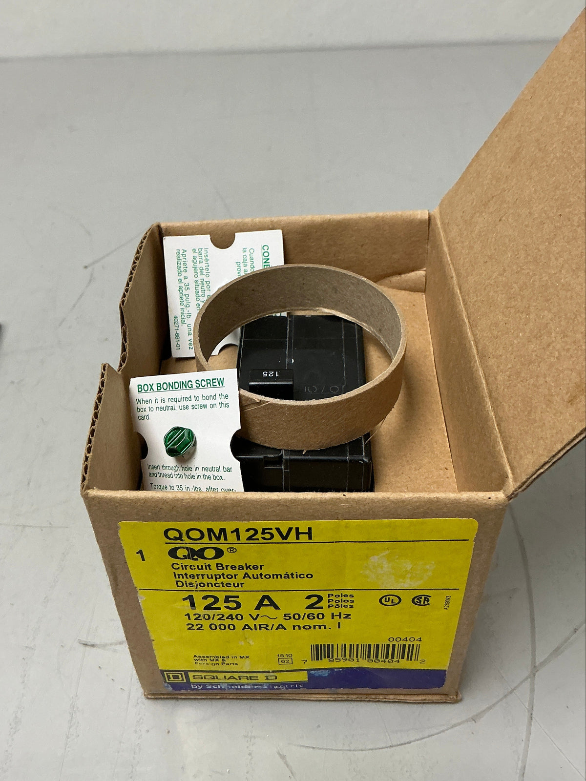 New Square D QOM125VH 2 Pole, 125 Amps, 240 Volts, Circuit Breaker