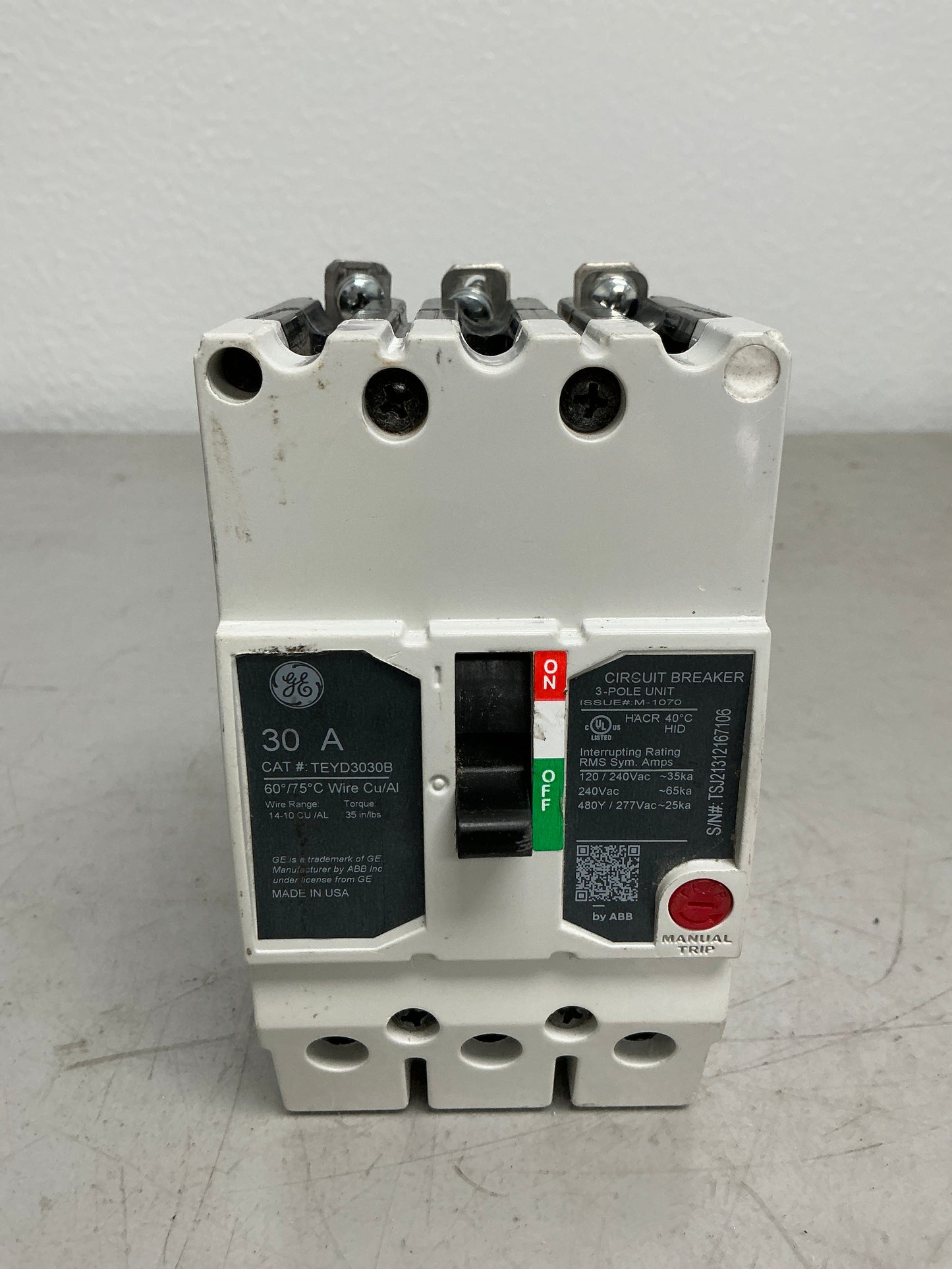 New TEYD3030B 3 Pole, 30 Amps, 480 Volts