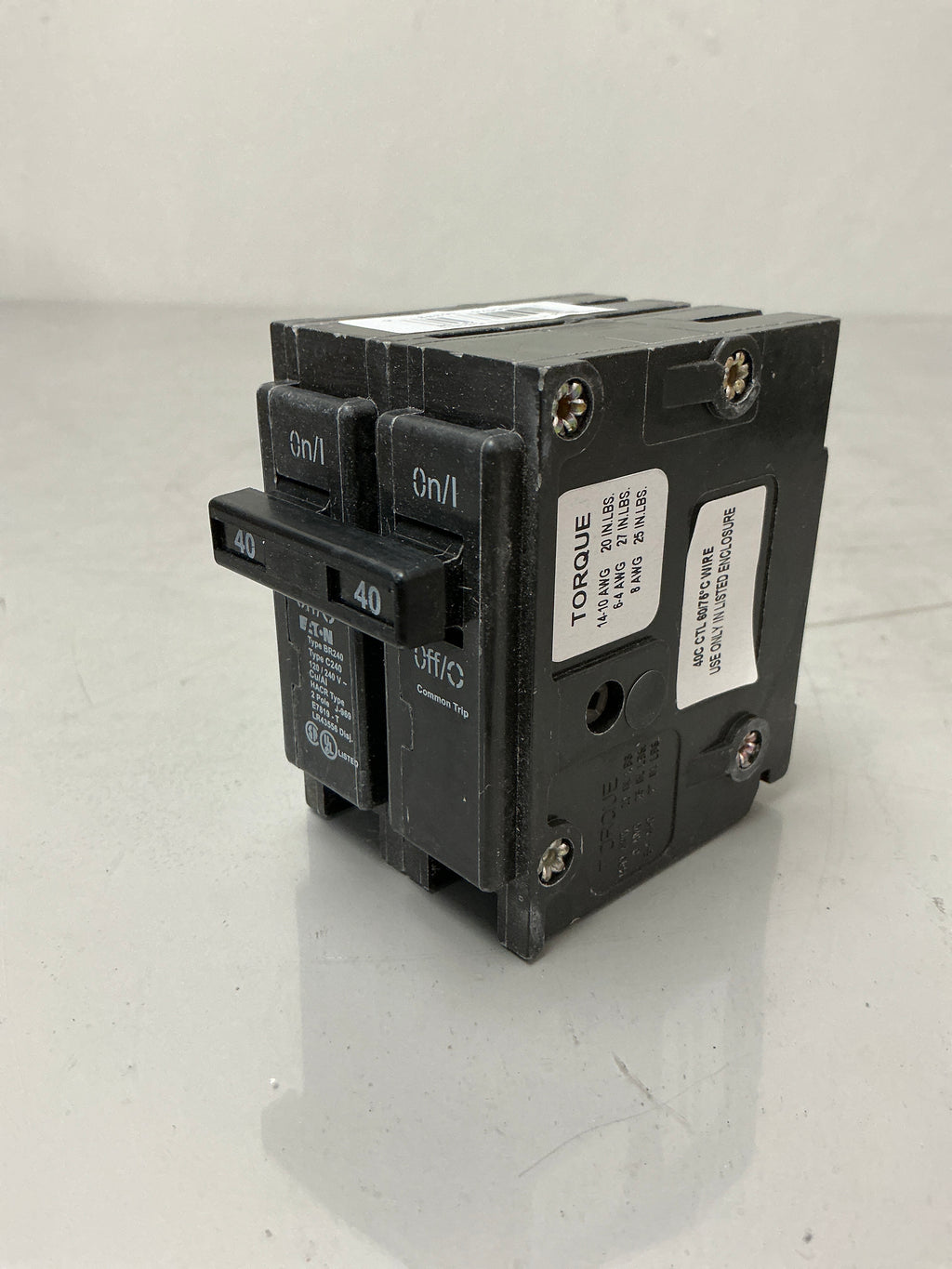 New Eaton BR240 2 Poles, 40Amps, 240 Volts Circuit Breaker