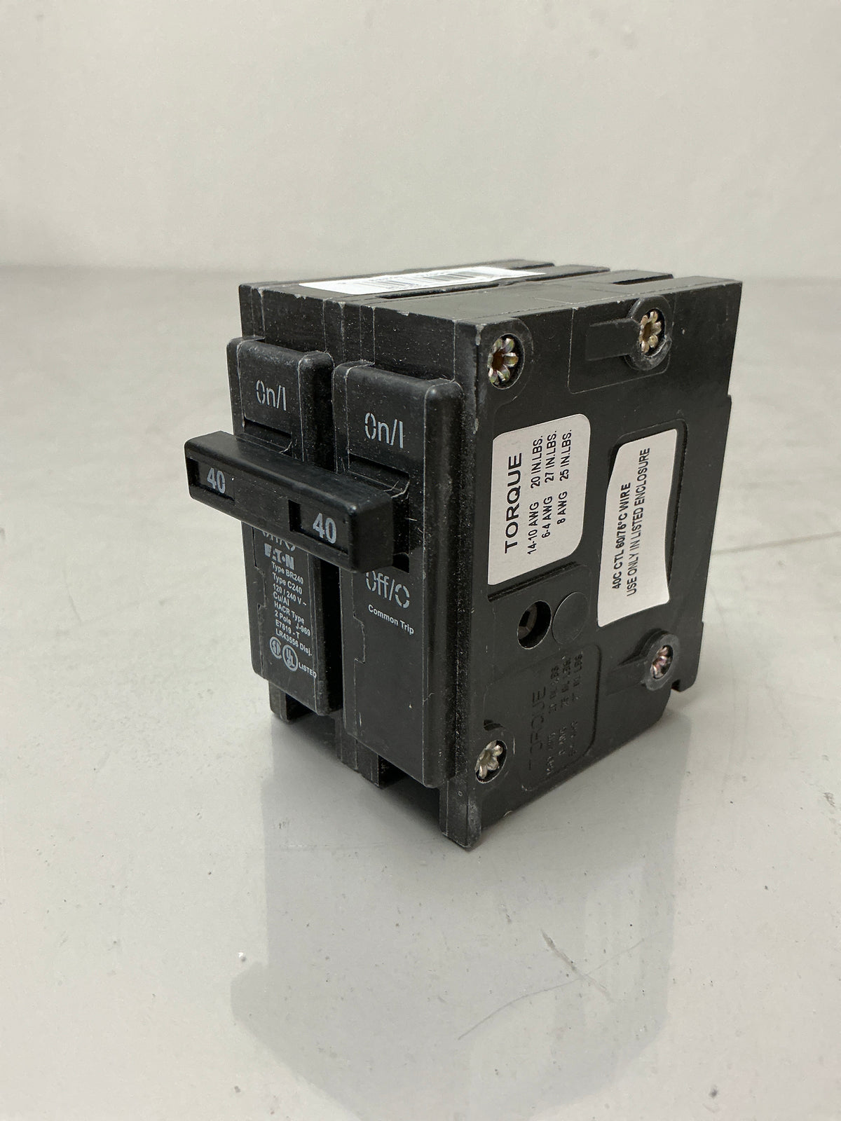 New Eaton BR240 2 Poles, 40Amps, 240 Volts Circuit Breaker