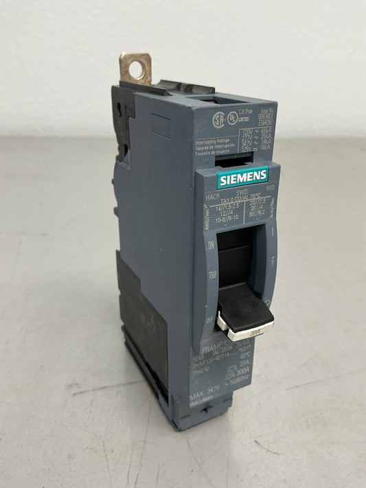 Used Siemens 3VA4120-4ED14-0AA0 Single Pole, 20 Amps