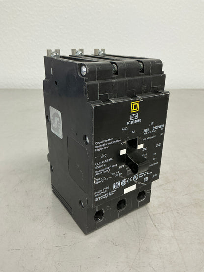 New Square D EGB34060 3 Pole, 60 Amps, 480 Volts