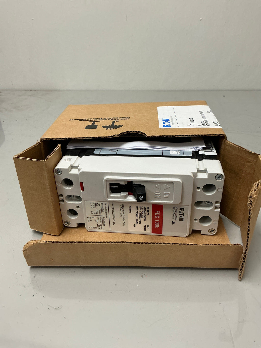 New Eaton FDC2030 2 Pole, 30 Amps, 600 Volts, Circuit Breaker