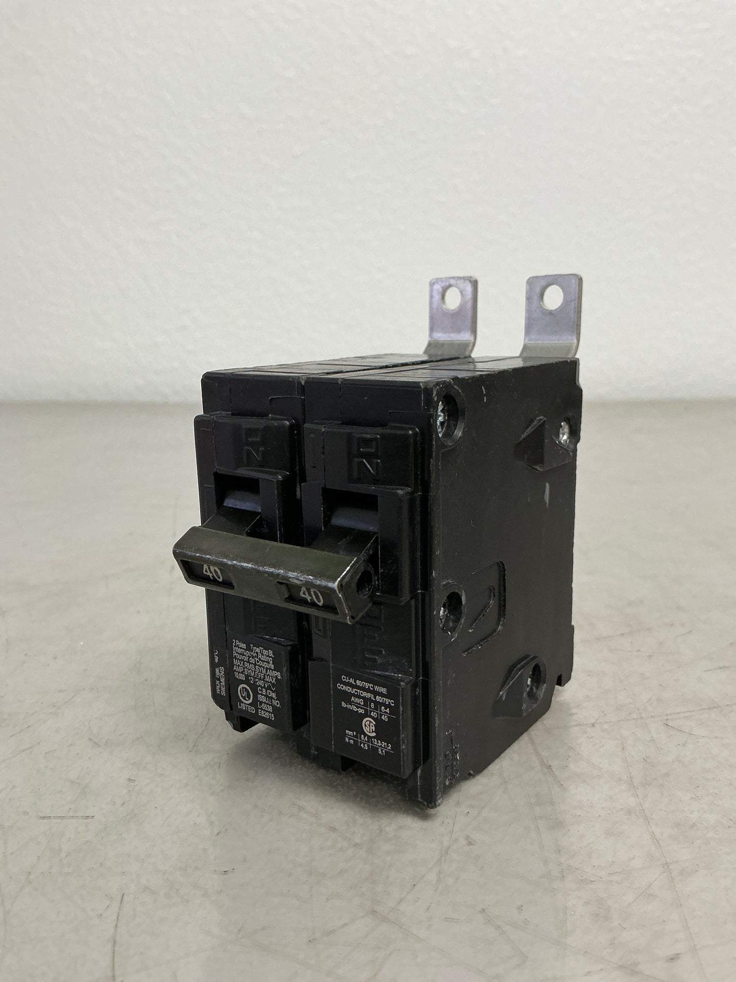 New Siemens B240 2 Pole, 40 Amps, 240 Volts