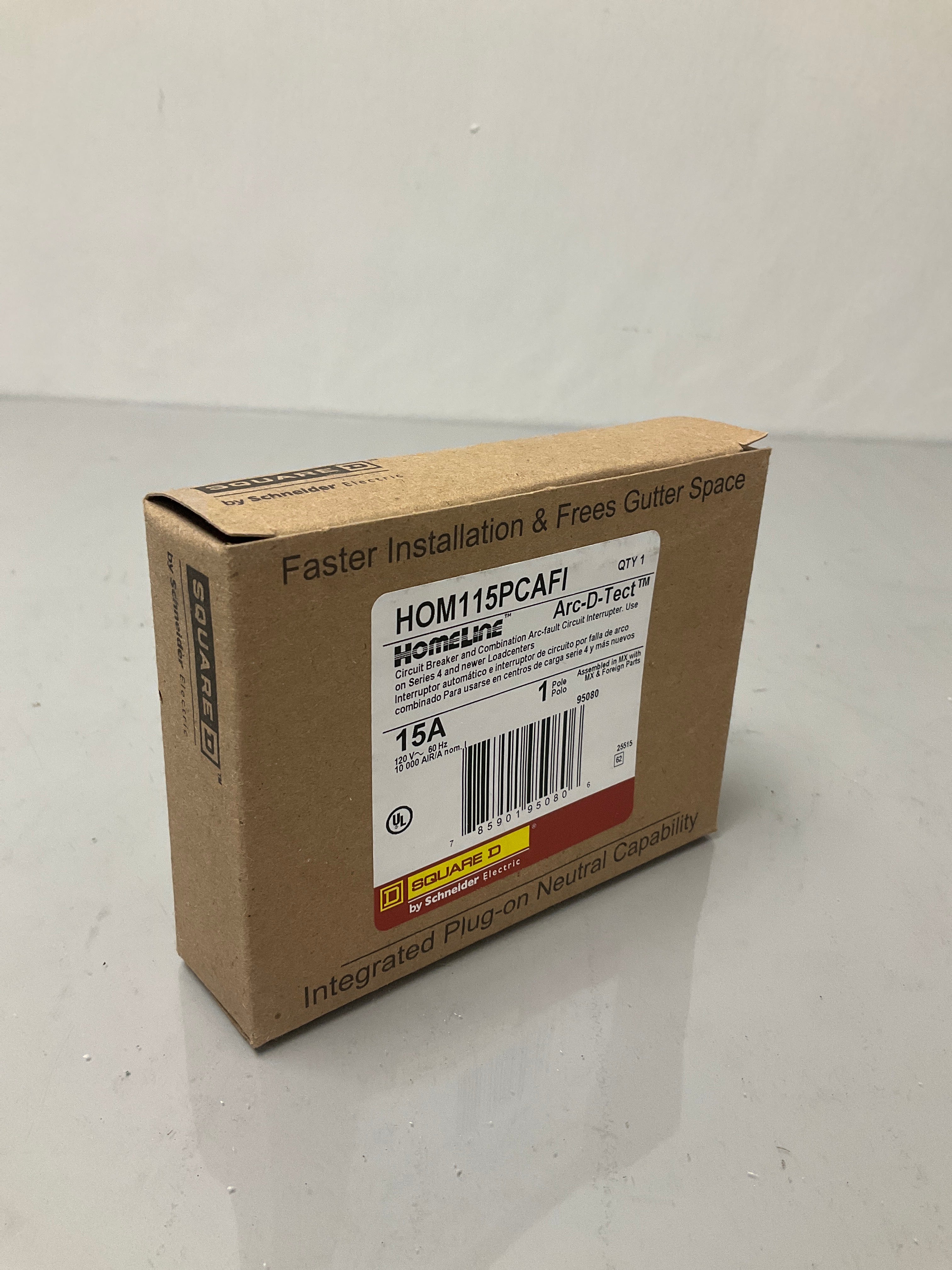 New Square D HOM115PCAFI 1 Pole, 15 Amps, 120 Volts Circuit Breaker