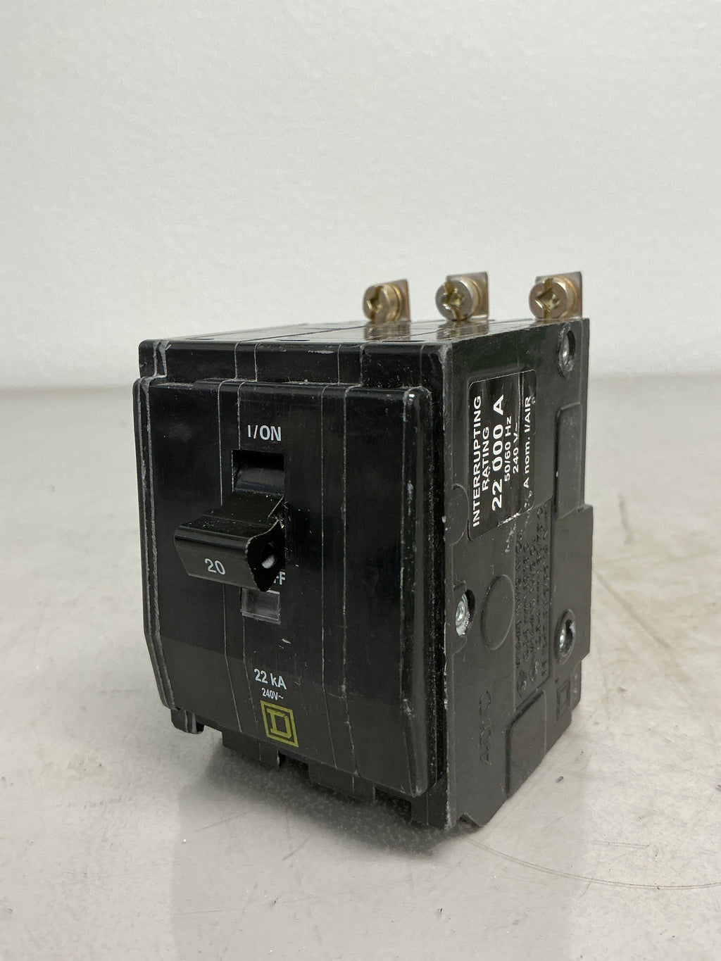 Used Square D QOB320VH 3 Pole, 20 Amps, 240 Volts