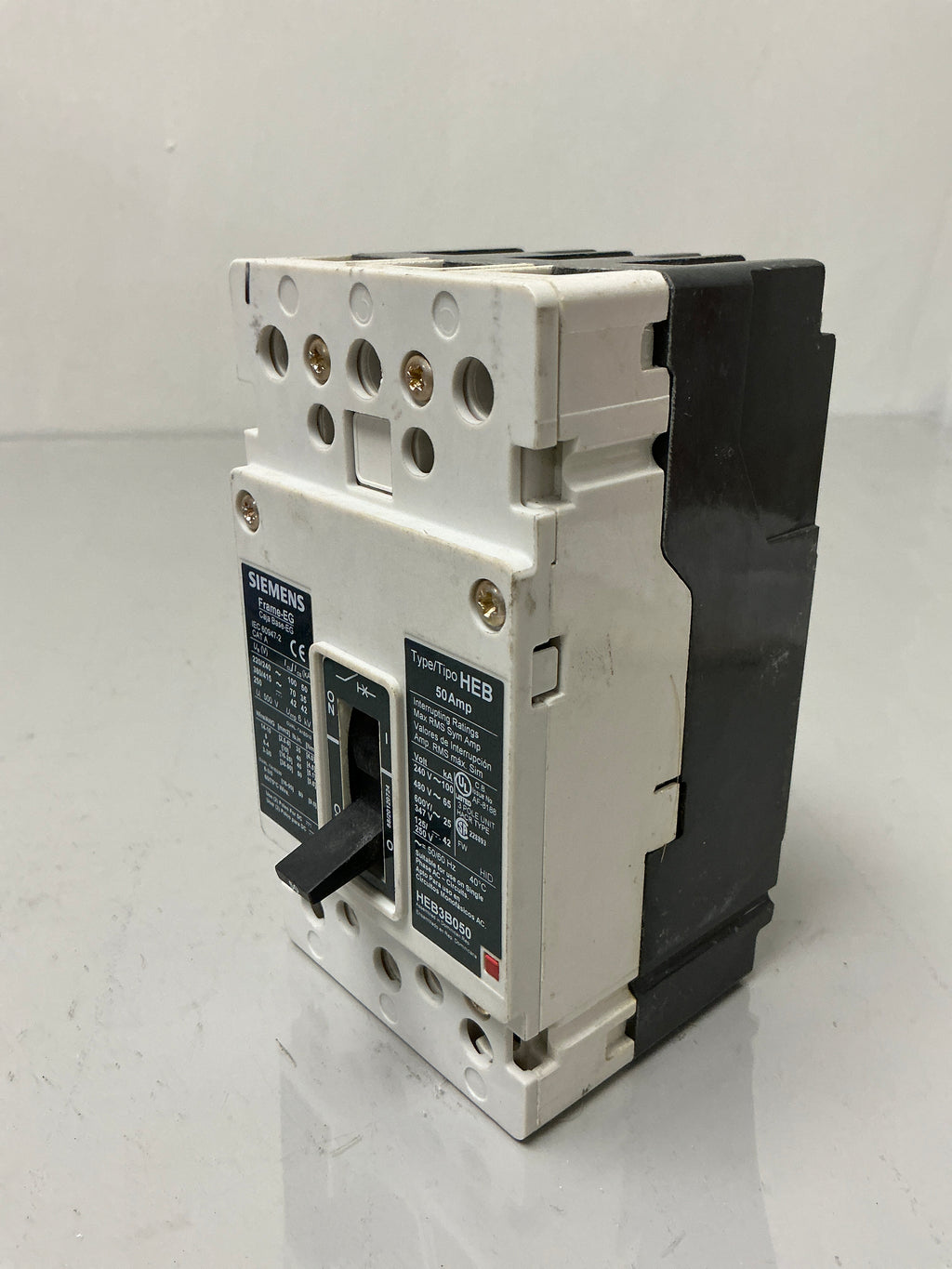 Used Siemens HEB3B050 3 Pole, 50 Amps,  240 Volts Circuit Breaker