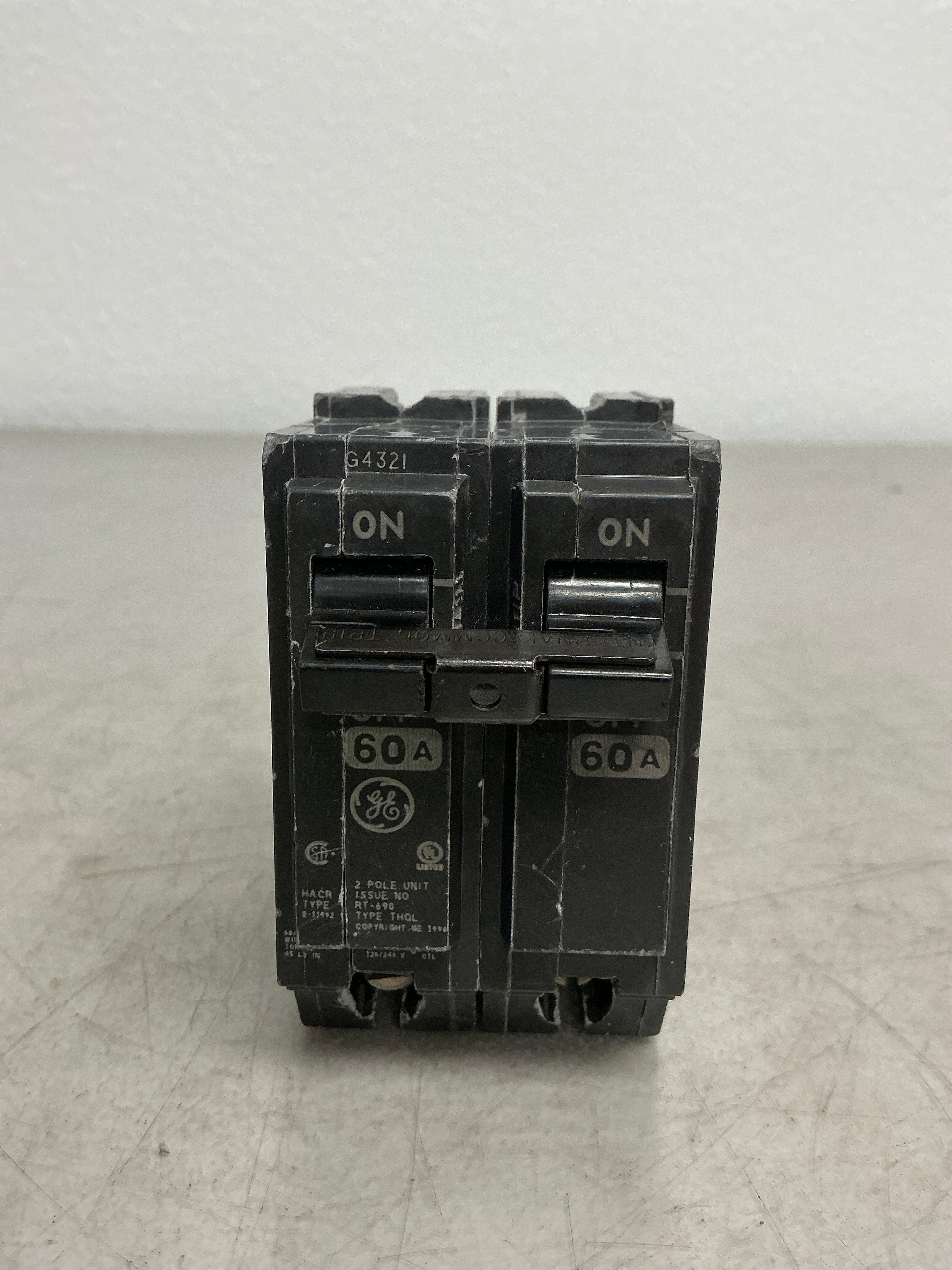 Used THQL2160 2 Pole, 60 Amps, 240 Volts