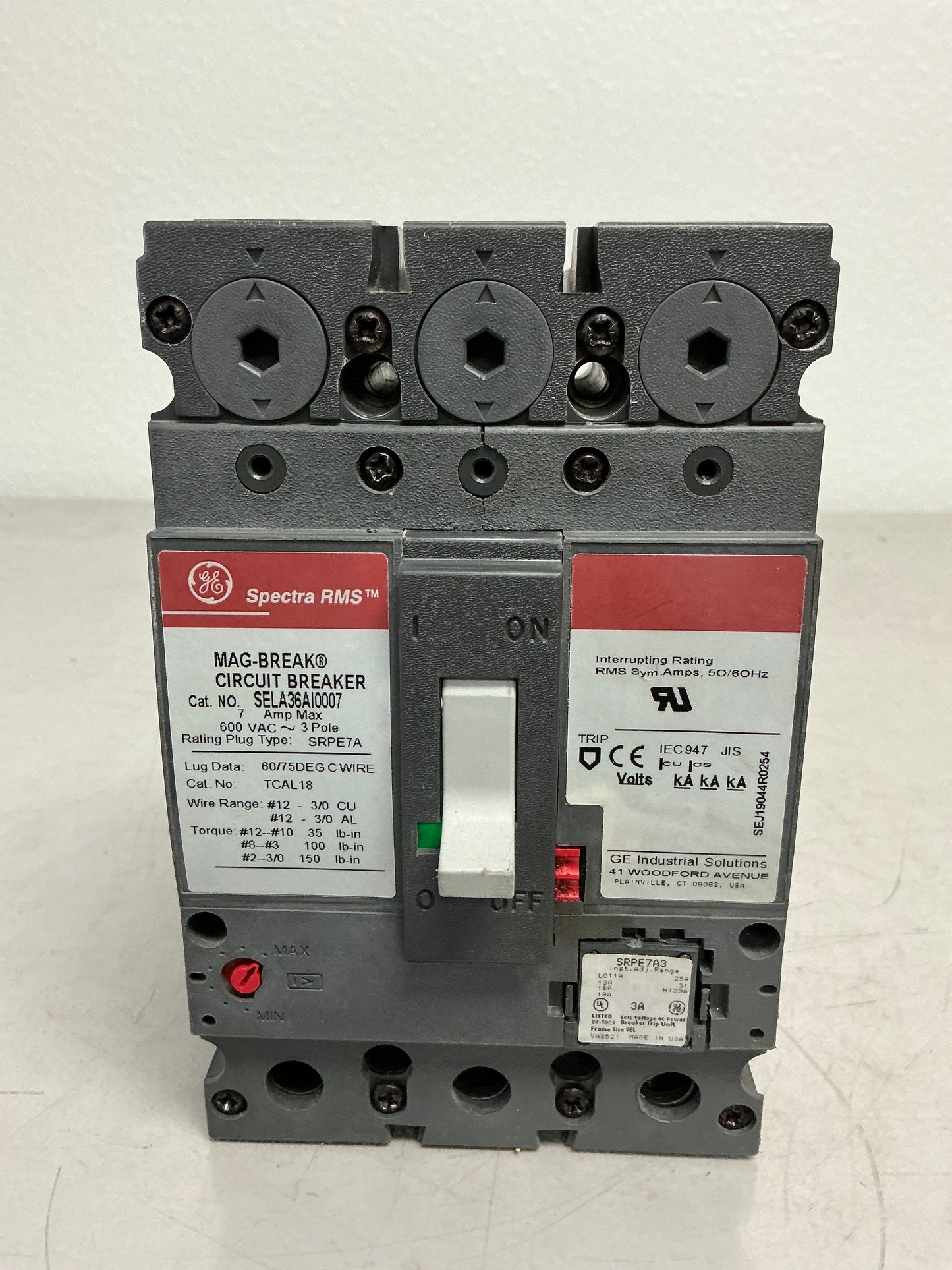 New SELA36AI0007 3 Pole, 7 Amps, 600 Volts