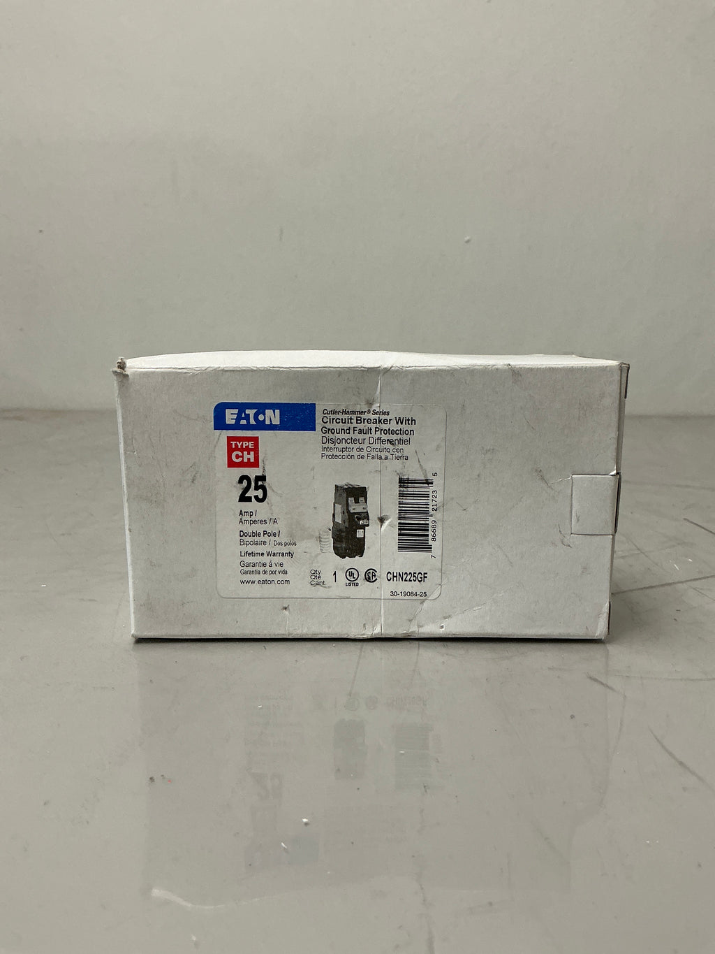 New Eaton CHN225GF 2 Pole, 25 Amps, 120/240 Volt Circuit Breaker