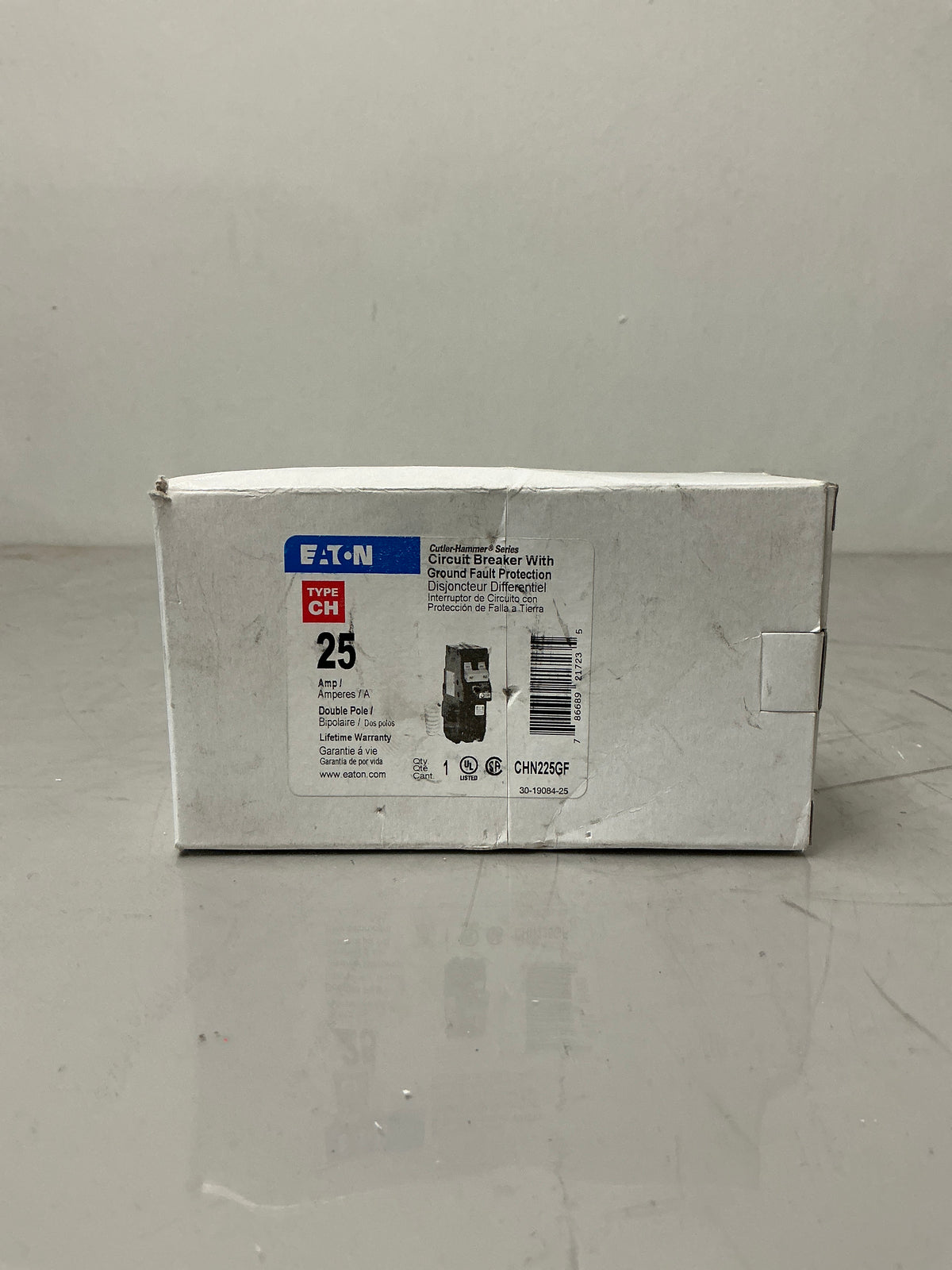 New Eaton CHN225GF 2 Pole, 25 Amps, 120/240 Volt Circuit Breaker