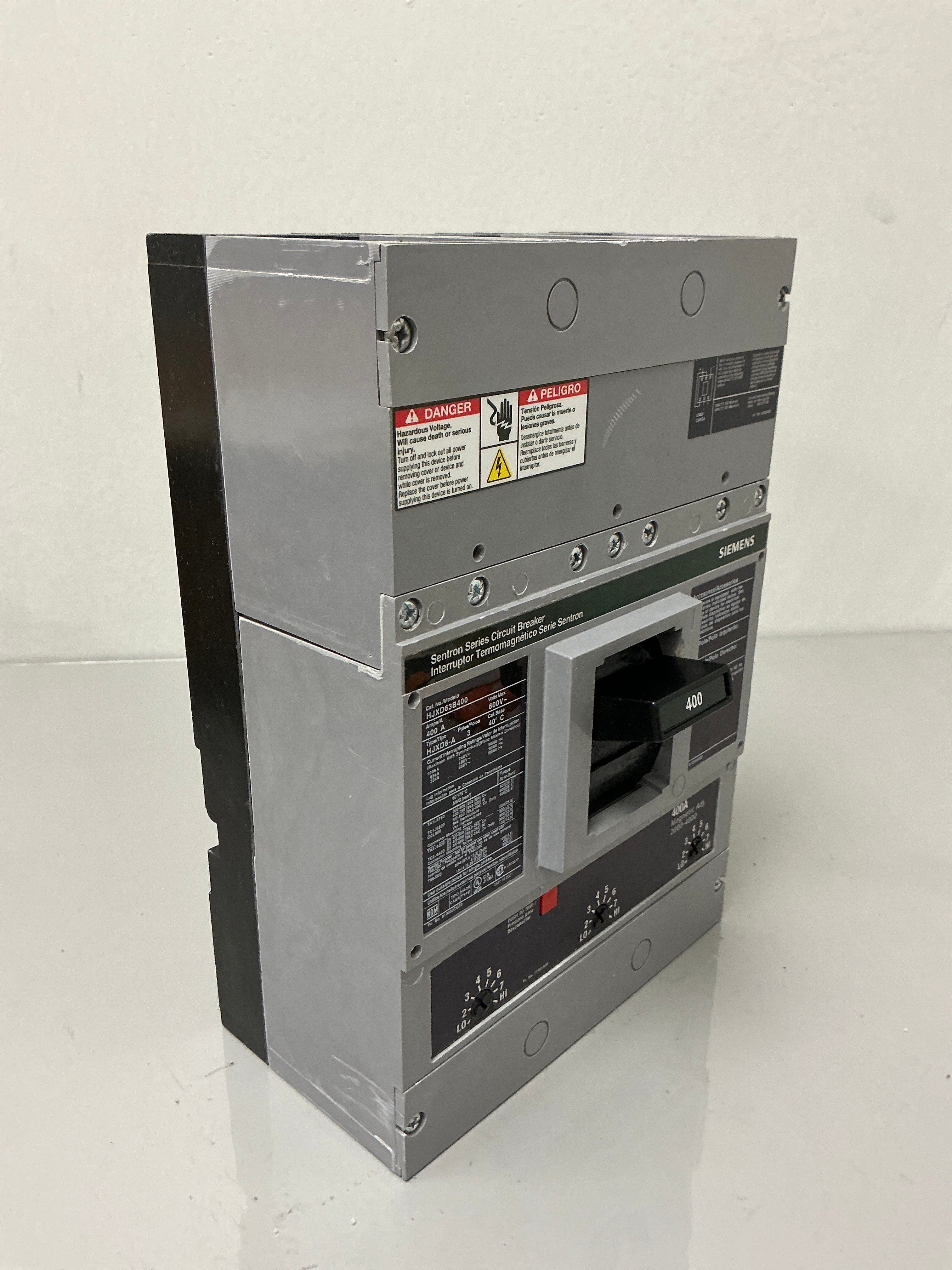New Siemens HJXD63B400 3 Pole, 400 Amps, 600 Volts Circuit Breaker