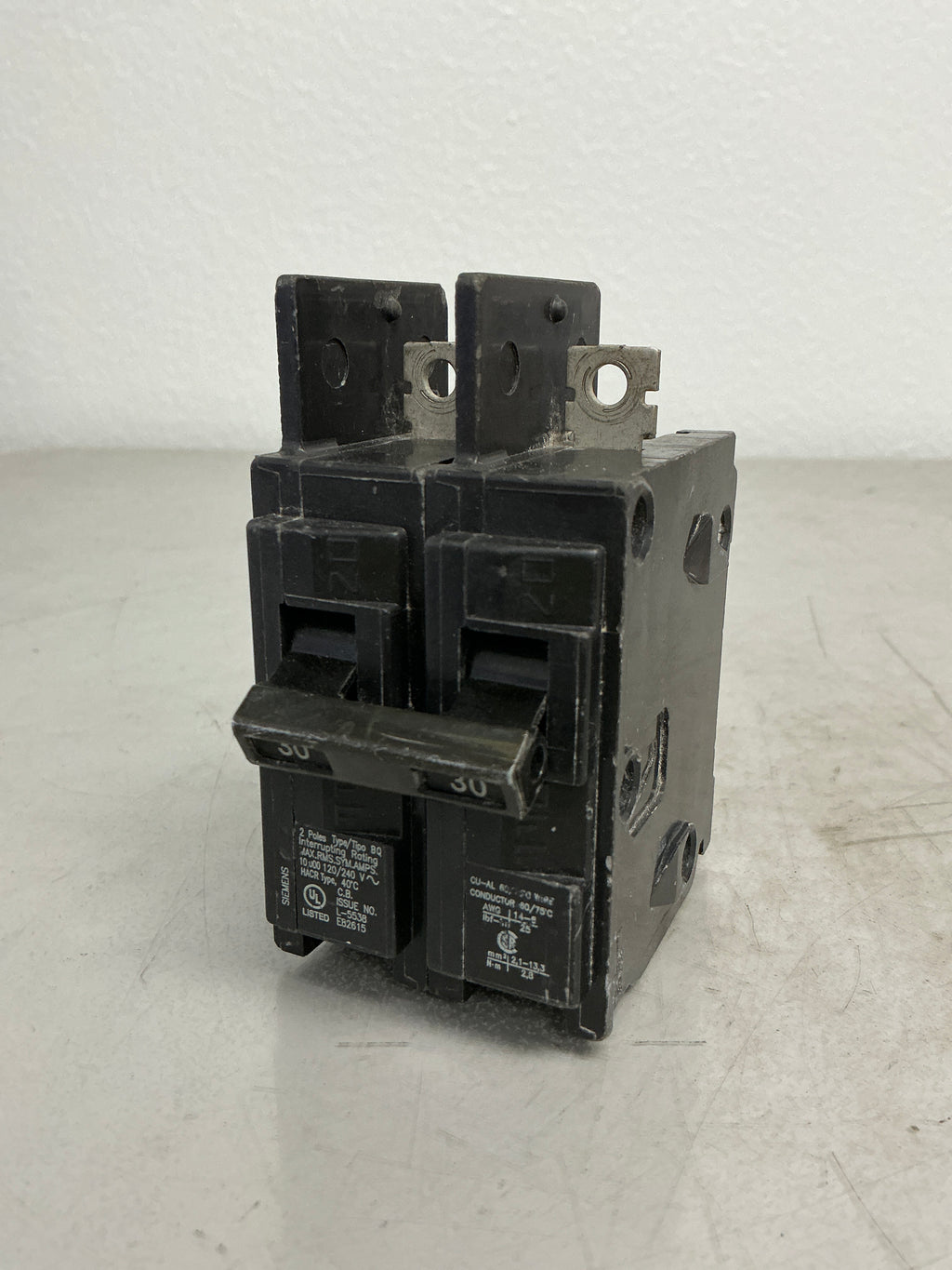 Used Siemens BQ2B030 2 Pole, 30 Amps, 240 Volts