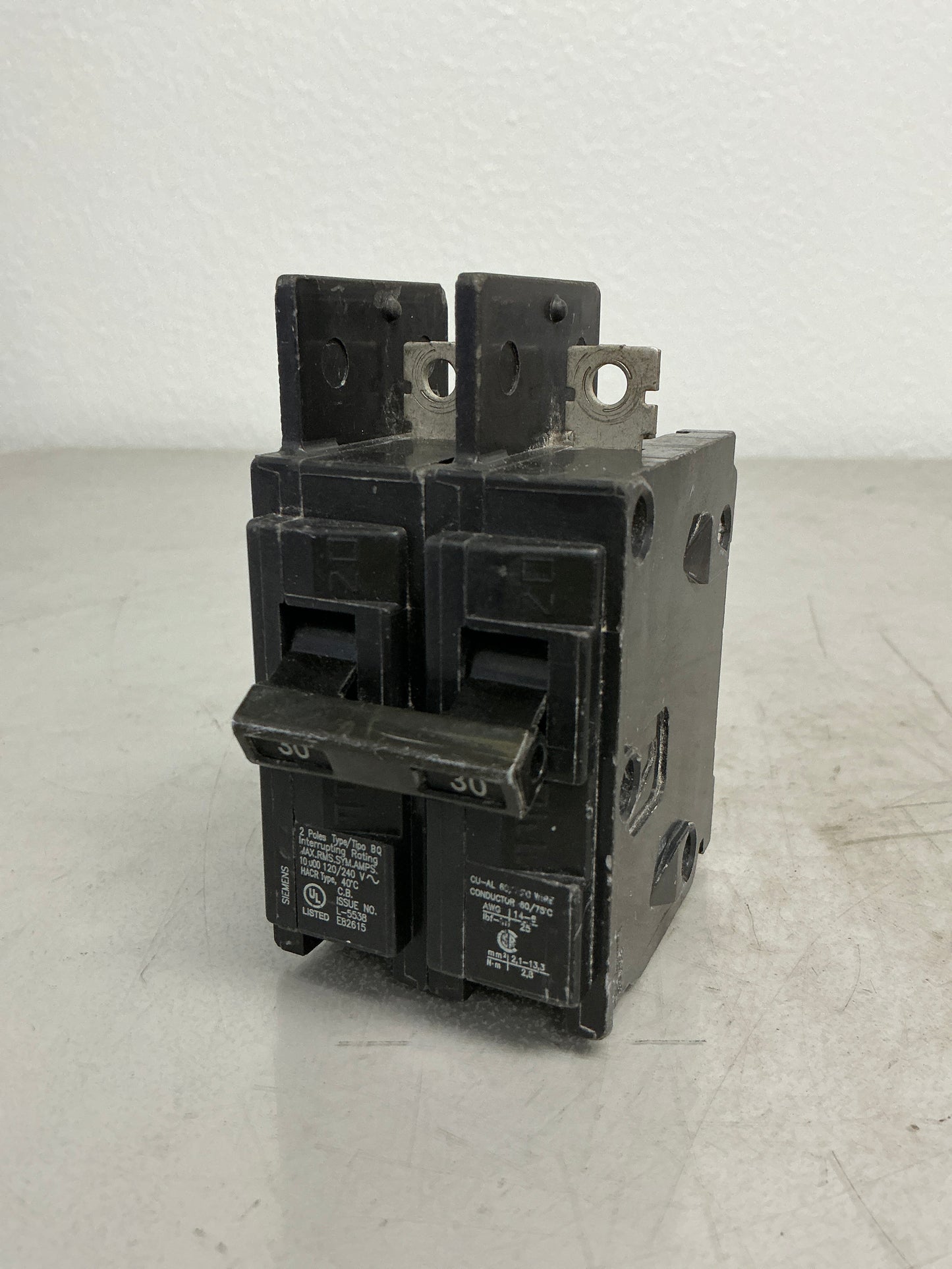 Used Siemens BQ2B030 2 Pole, 30 Amps, 240 Volts