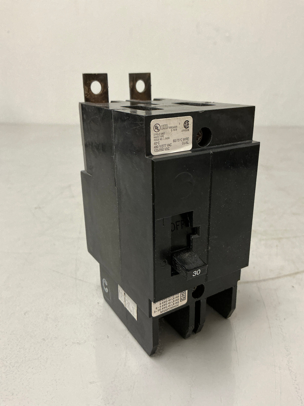 New Cutler-Hammer GHB2030 2 Pole, 30 Amps, 480 Volts Circuit Breaker