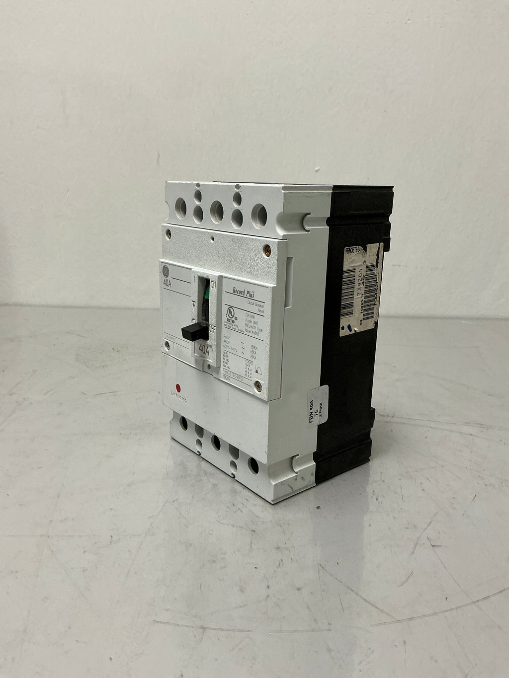 Used GE FBN36TE040R2 3 Pole, 40 Amps, 600 Volts Circuit Breaker
