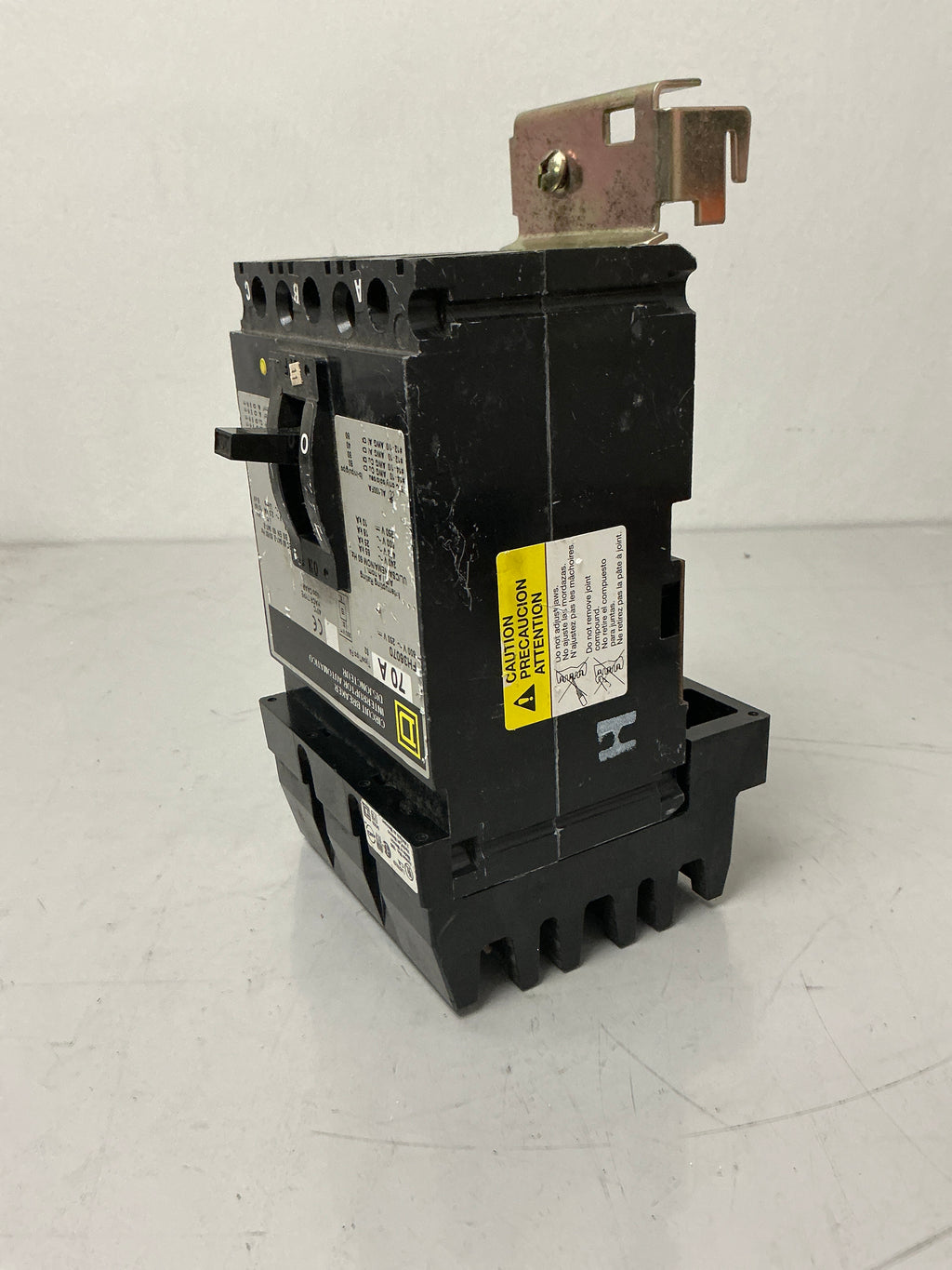 Used Square D FH36070 3 Pole, 70 Amps, 600 Volts Circuit Breaker