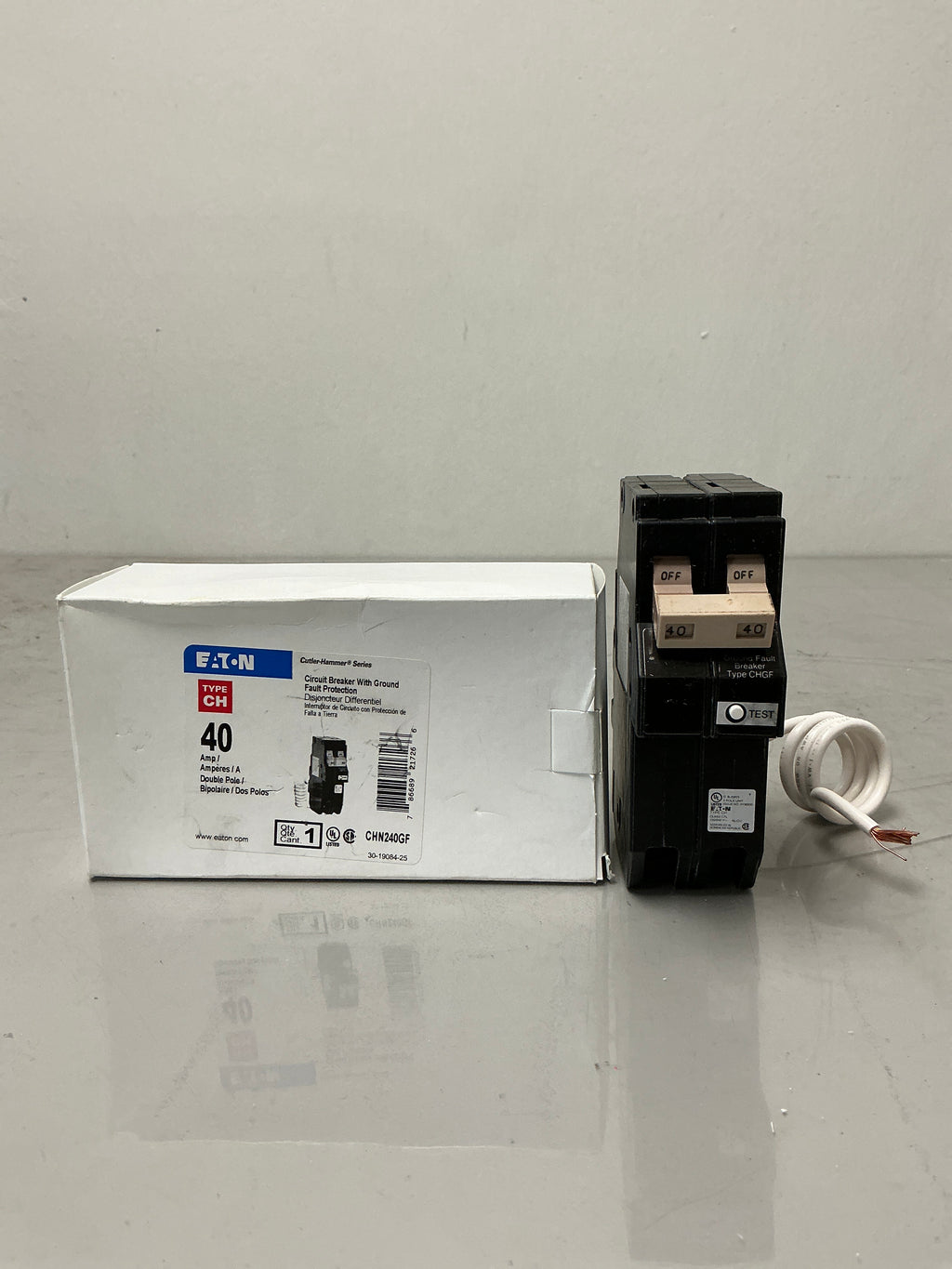New Eaton CHN240GF 2 Pole, 40 Amps, 120/240 Volt Circuit Breaker
