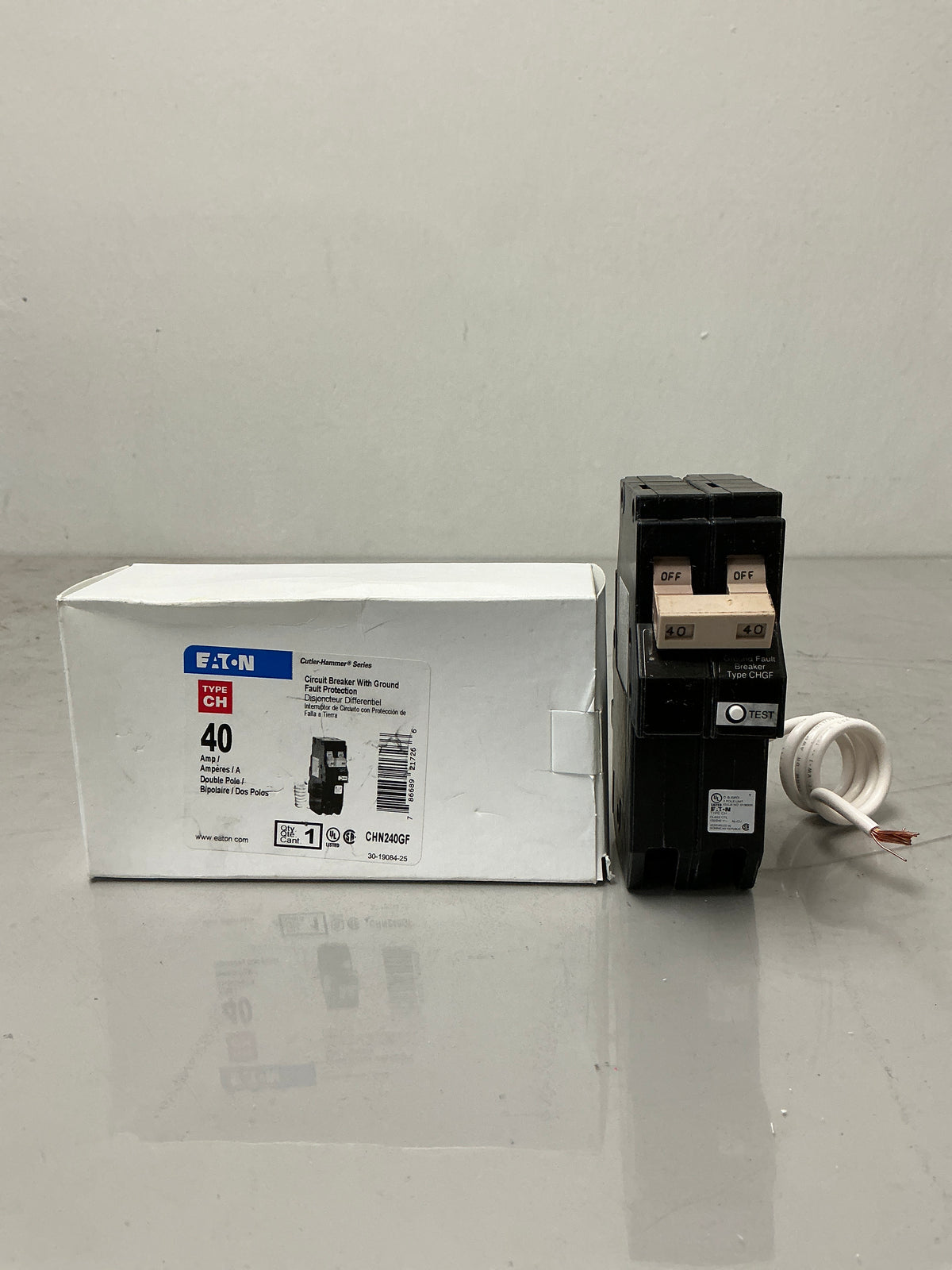 New Eaton CHN240GF 2 Pole, 40 Amps, 120/240 Volt Circuit Breaker