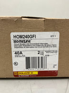New Square D HOM240GFI 2 Pole, 40 Amps, 240 Volts Circuit Breaker