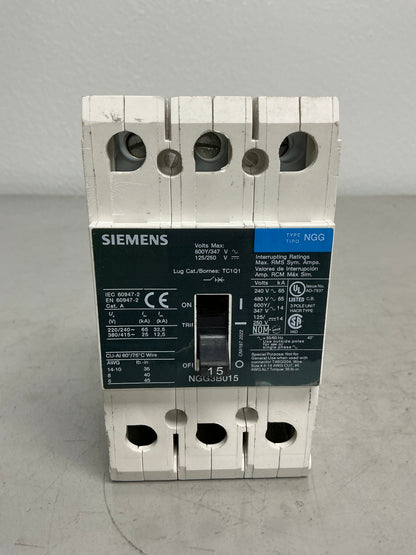 New Siemens NGG3B015 15 Amps