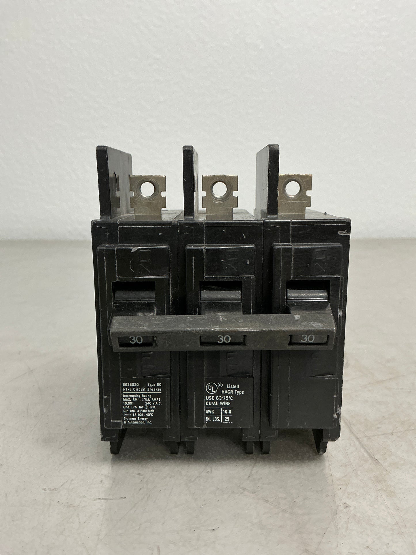 Used BQ3B030 3 Pole, 30 Amps, 240 Volts