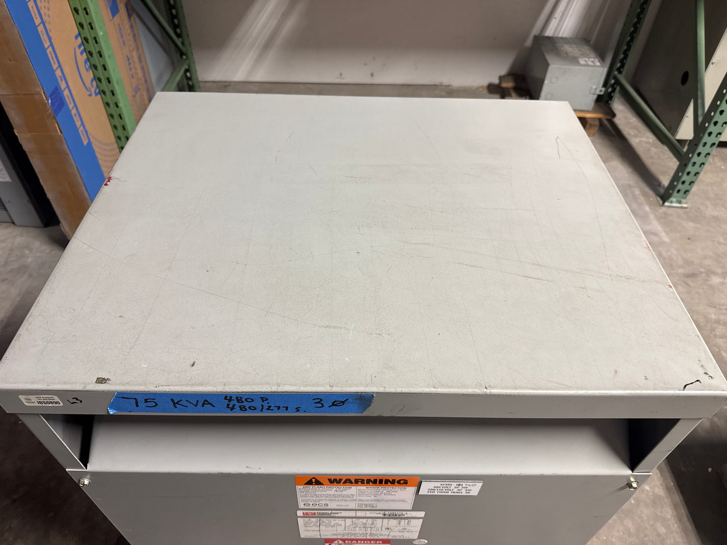 75 KVA Federal Pacific Transformer, Primary 480, Seconday 480/277 Volts (item#t8)