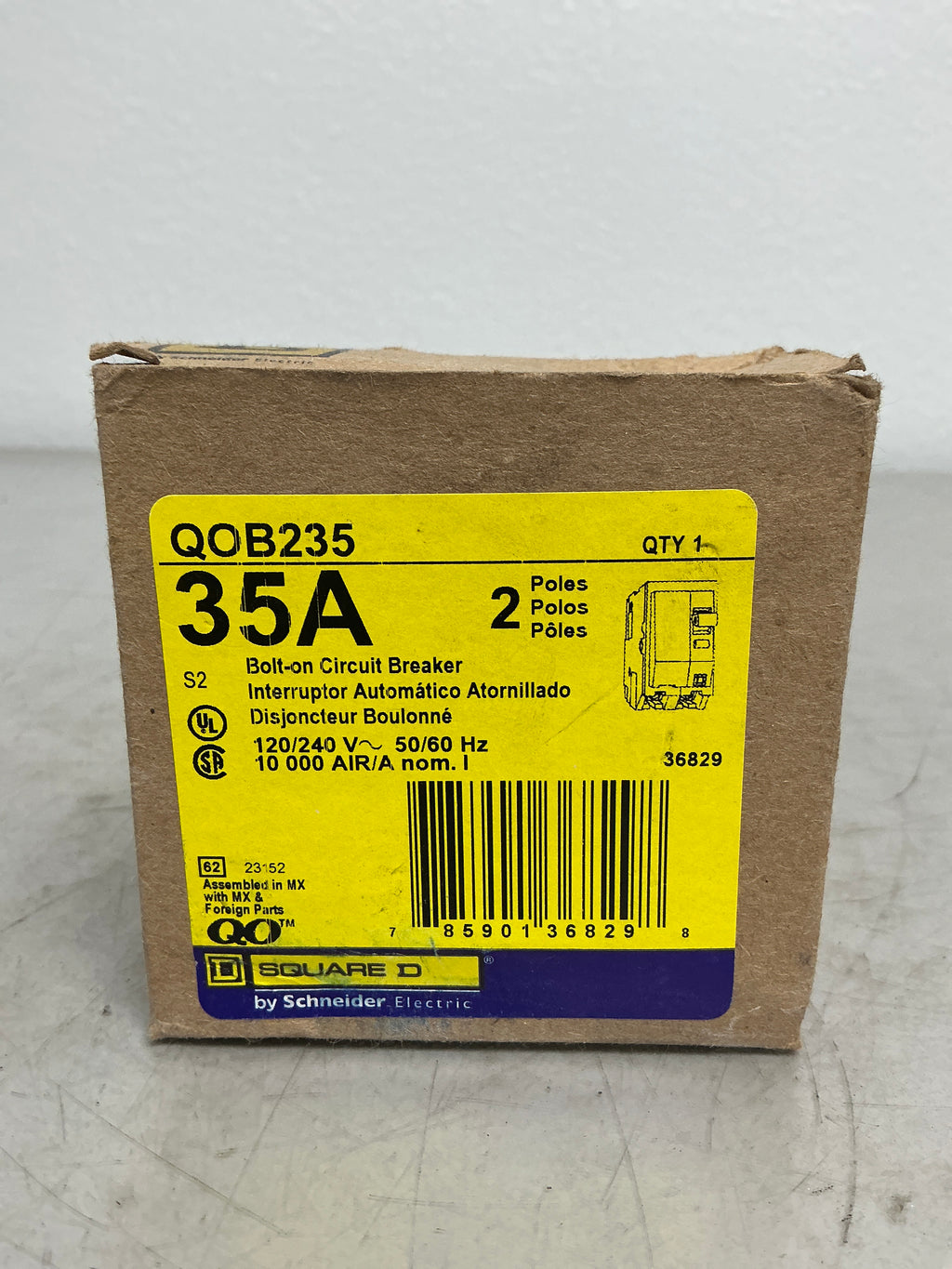 New Square D QOB235 2 Pole, 35 Amps, 240 Volts