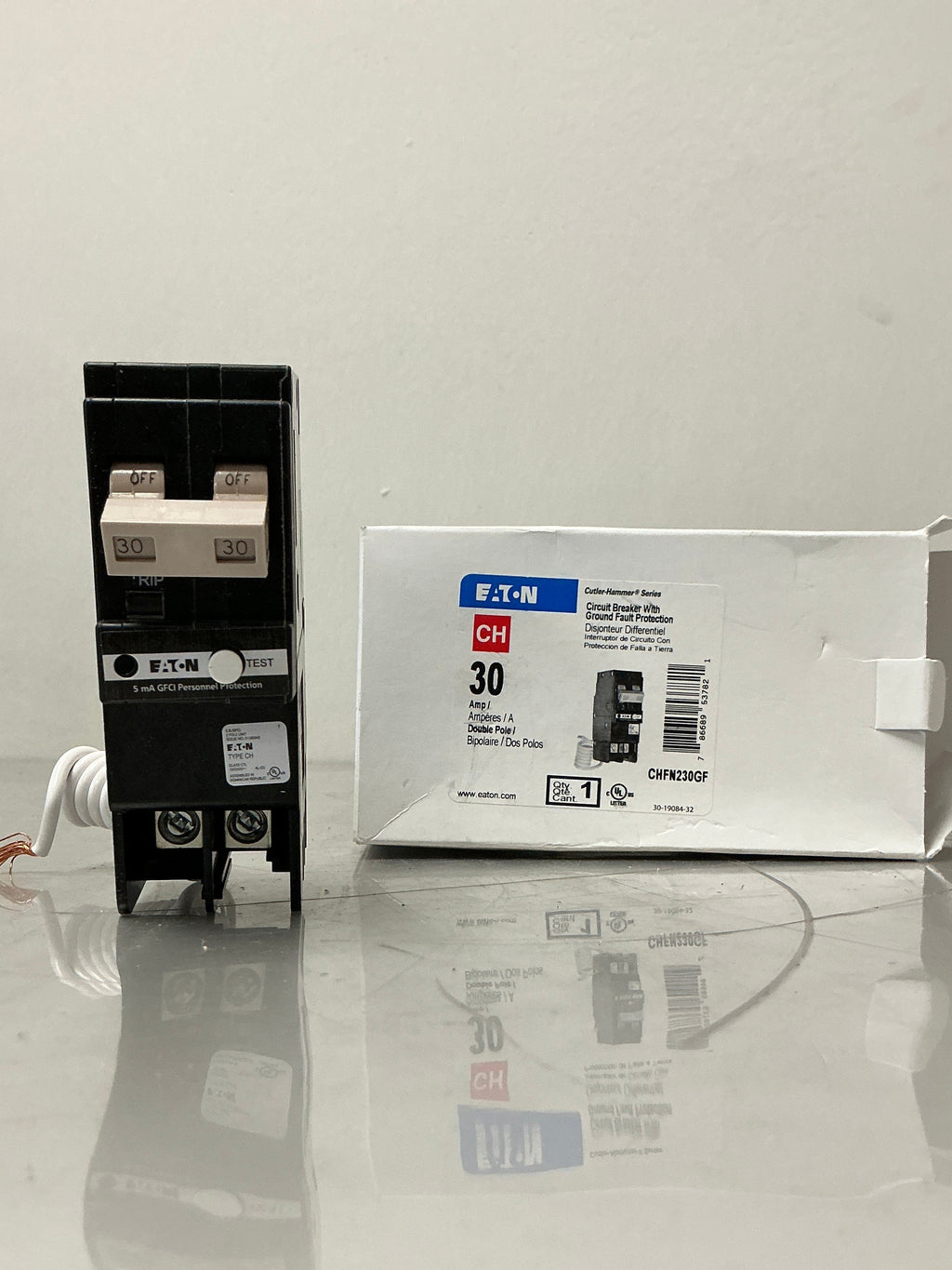 New Eaton CHFN230GF 2 Pole, 30 Amps, 120/240 Volts Circuit Breaker