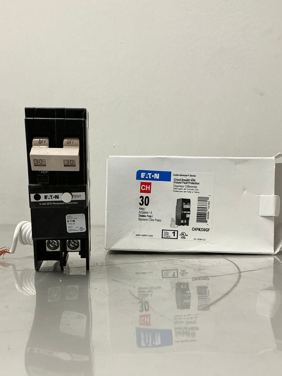 New Eaton CHFN230GF 2 Pole, 30 Amps, 120/240 Volts Circuit Breaker