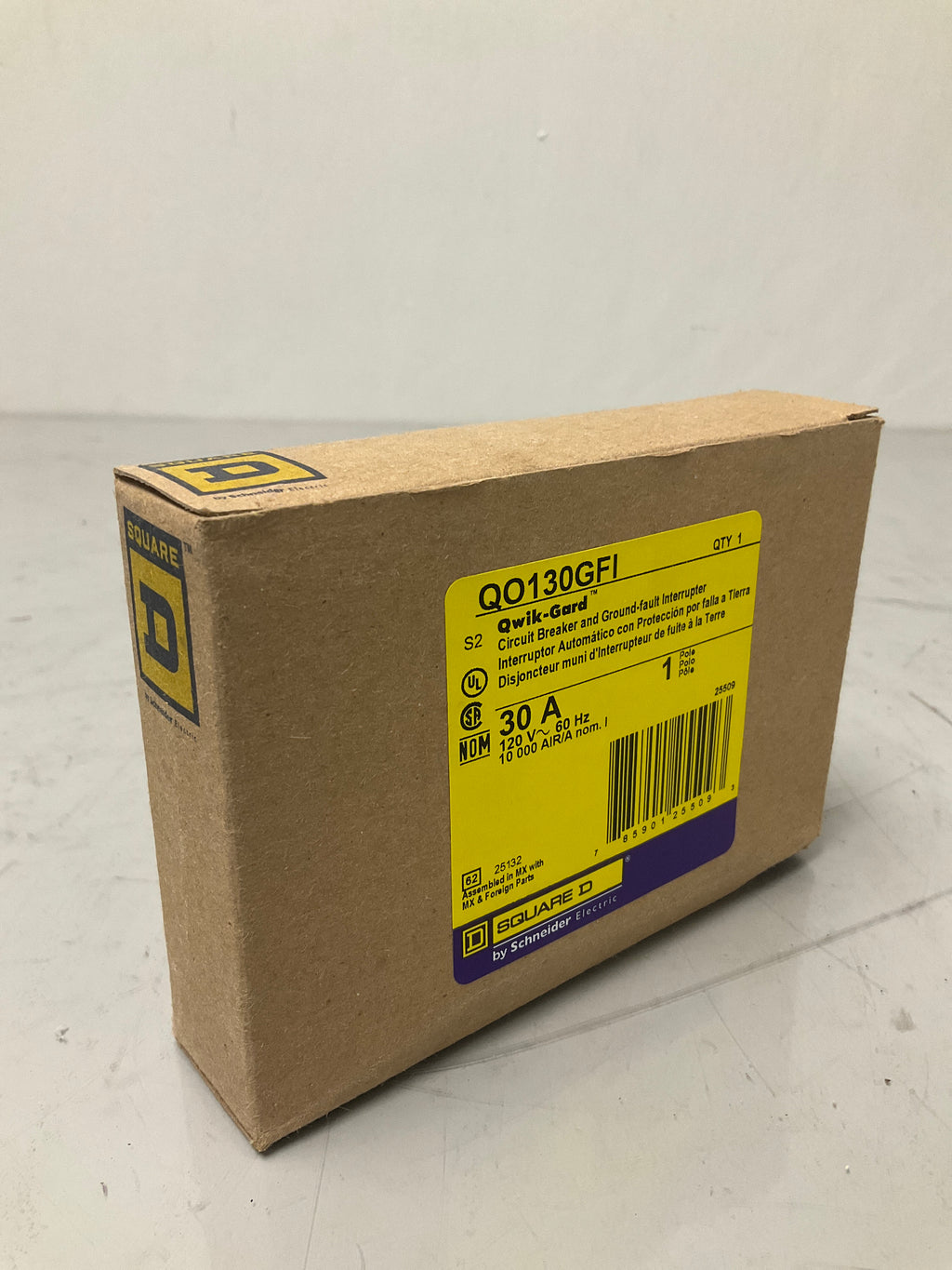 New Square D QO130GFI 1 Pole, 30 Amps, 120 Volts Circuit Breaker
