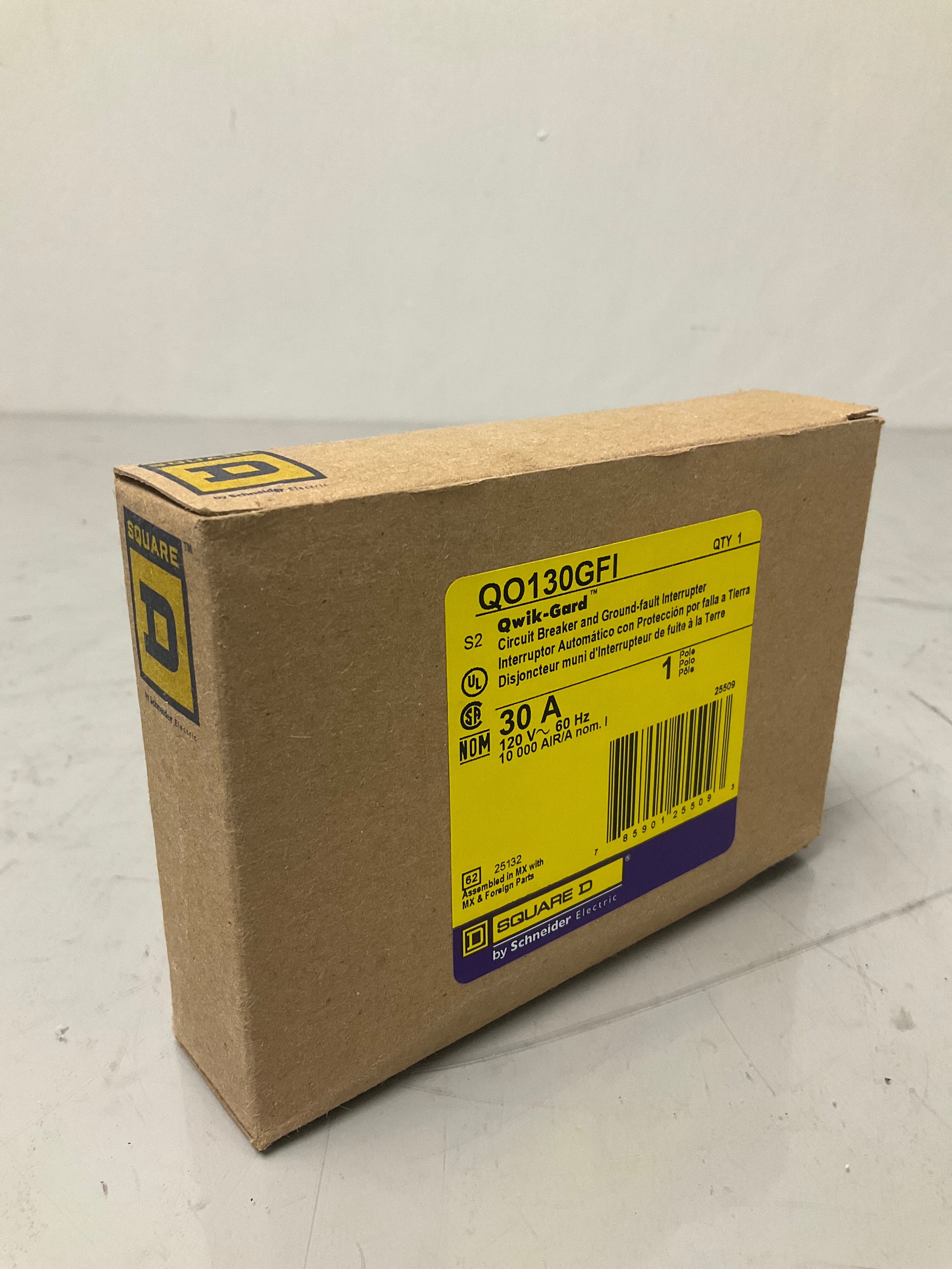 New Square D QO130GFI 1 Pole, 30 Amps, 120 Volts Circuit Breaker