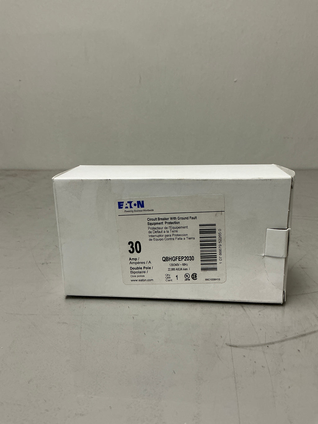 New Eaton QBGFEP2030 2 Pole, 30 Amps, 120 Volts, Circuit Breaker