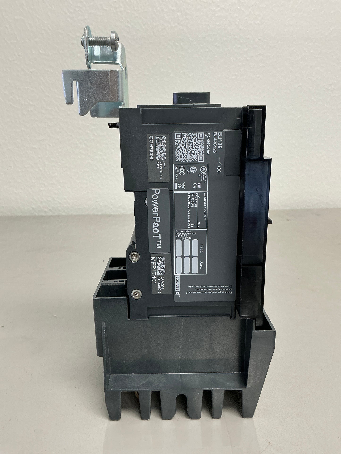 New Square D BJA36125 480 Volts, 3 Pole, 125 Amps