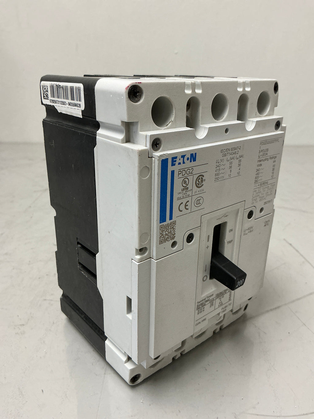 Used Eaton PDG23G0200TFFL 3 Pole, 200 Amps, 600 Volts Circuit Breaker