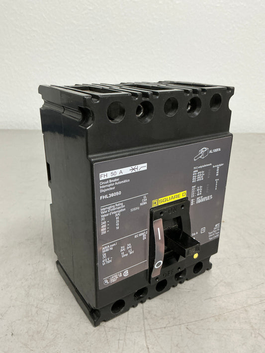 New Square D FHL36050 3 Pole, 50 Amps Circuit Breaker