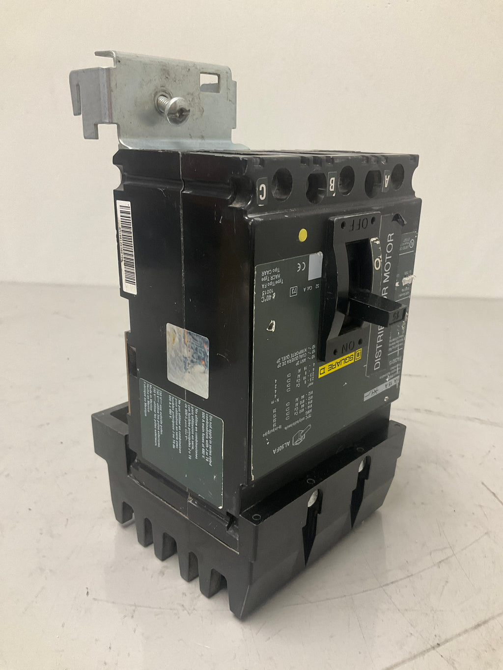 Used Square D FA36015 3 Pole, 15 Amps, 600 Volts Circuit Breaker