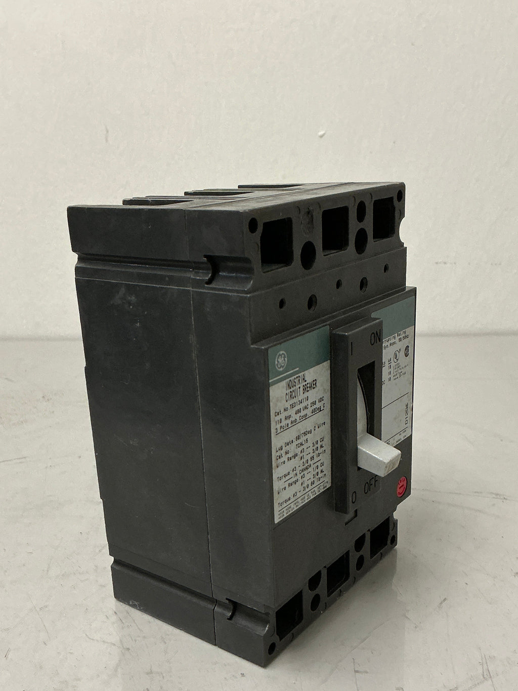 New GE TED134110 3Pole, 110Amps, 480 Volts Circuit Breaker